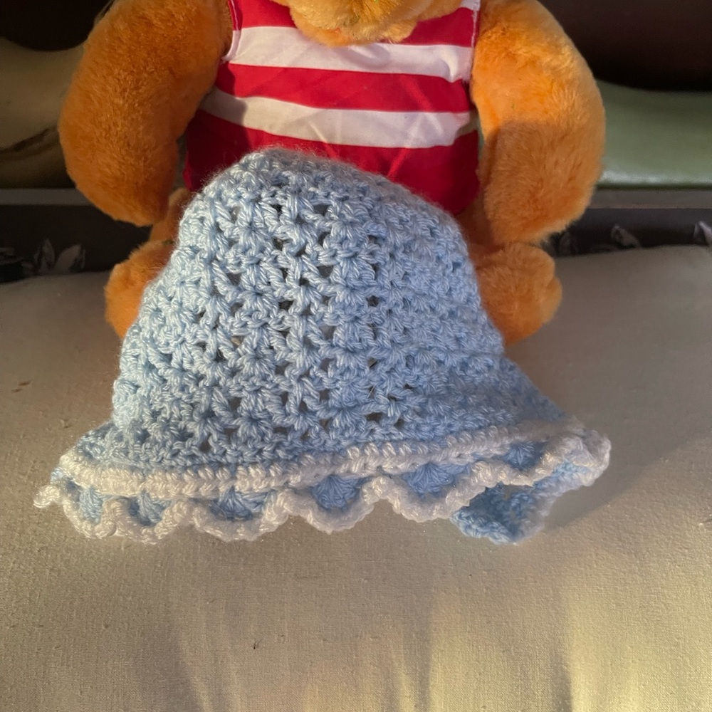 Handmade Blue Crochet Baby Hat